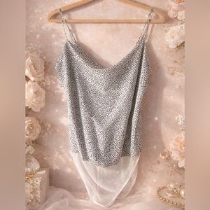 Abercrombie & Fitch Leopard Print Cowl Neck Bodysuit